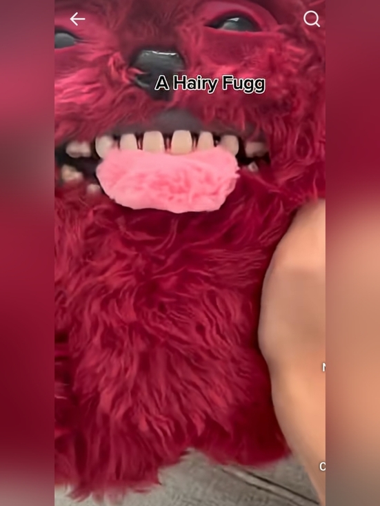 Fuggler Hairy Fuggs Red Plush Monster Toy - Picture 5 of 6